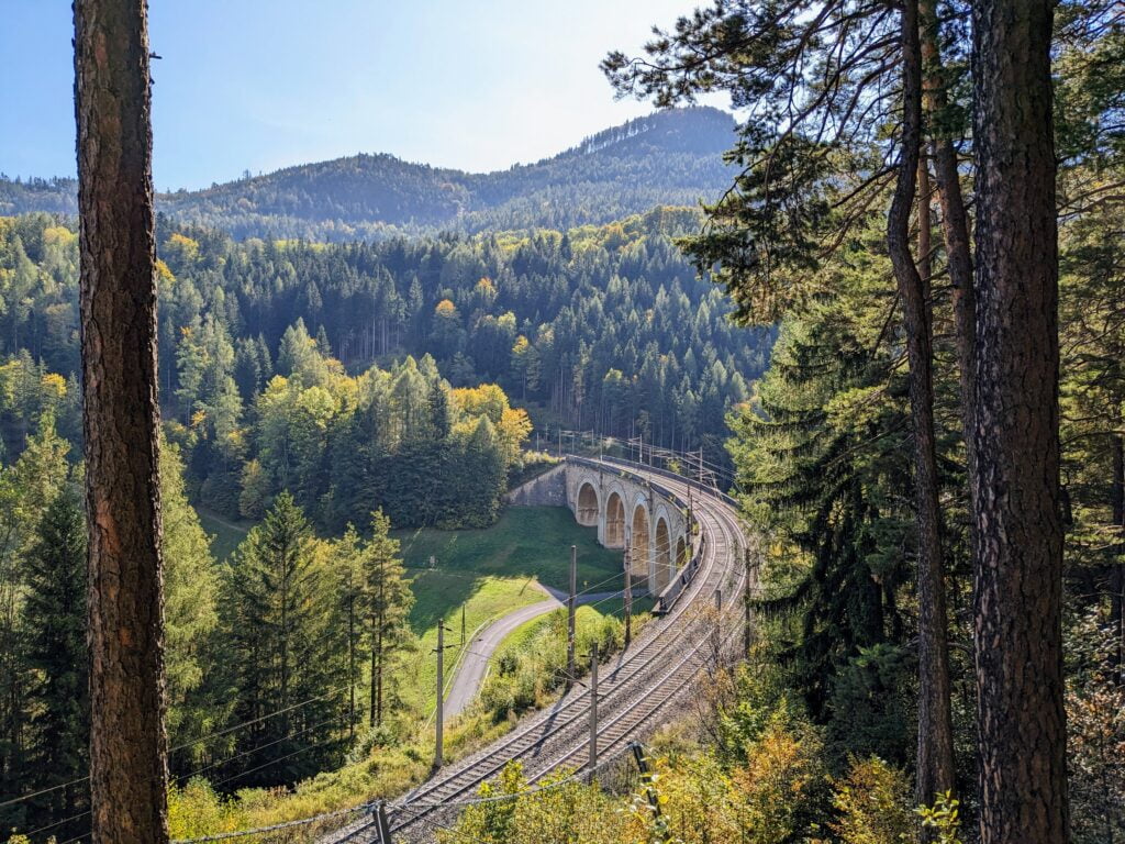 views overlooking the semmering railway and the